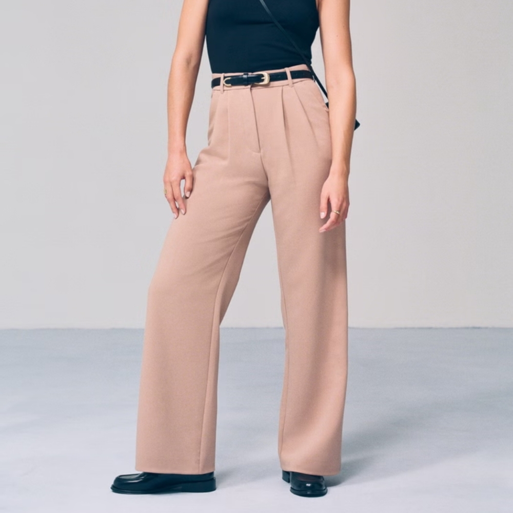 NWOT Abercrombie and Fitch A&F Sloane Tailored Pant in Brown - Picture 2 of 10
